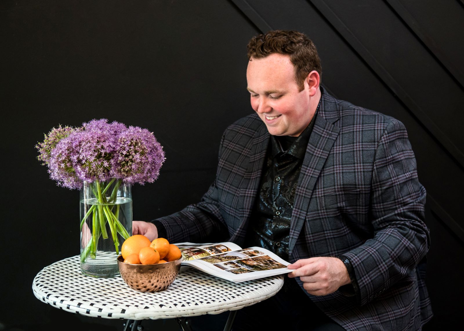 Caleb Butler with Wedding Society Book